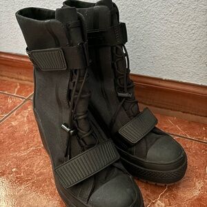 Converse Black Heeled Boots